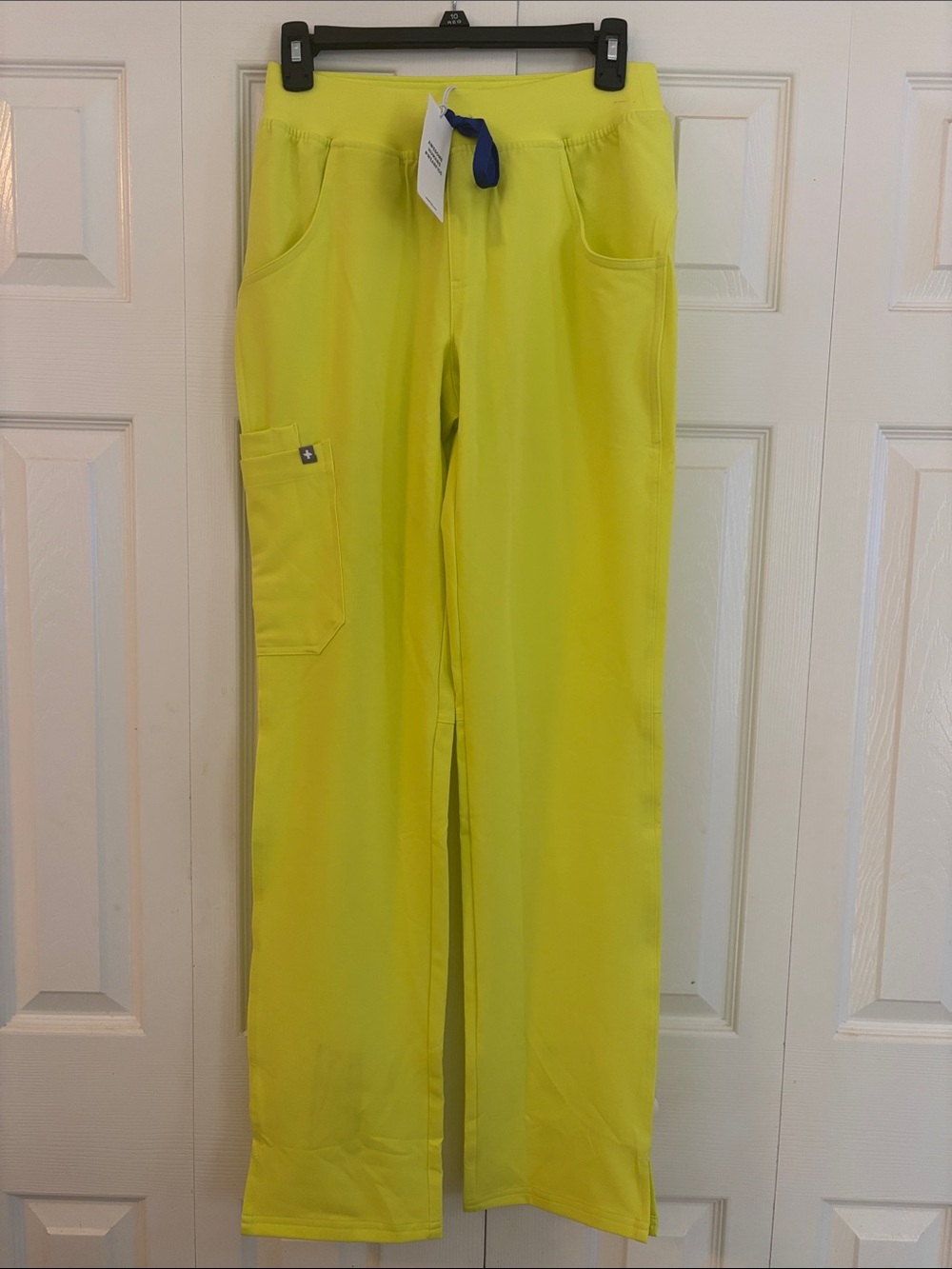 Figs Women's Neon Yellow Drawstring Scrub Joggers size XXST